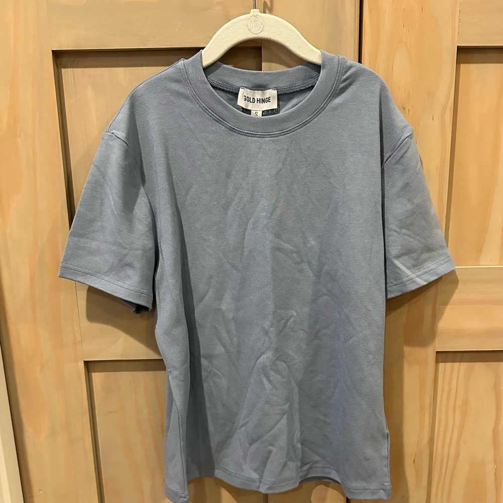 Gold Hinge Light Blue Short Sleeve Crew Tee - Picture 2 of 5